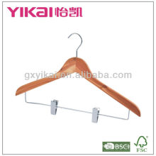 cedar shirt hanger with metal clips